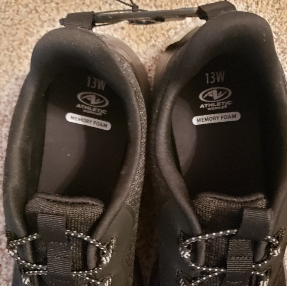 Men's Memory Foam Athletic Works Slip On Sneaker 13 W WIDE - Picture 7 of 7